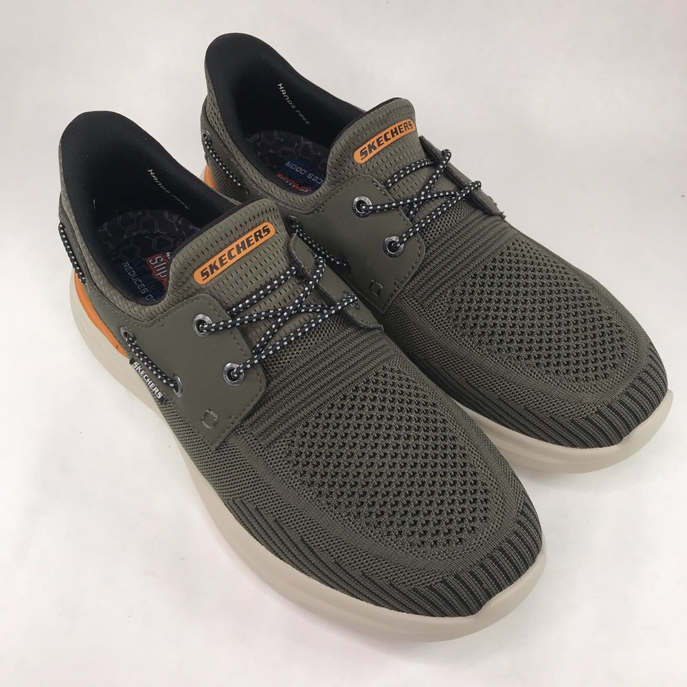 Sketchers Men's 10.5 Hands Free Slip-Ins Relaxed Fit Lawson Parasail Olive NEW